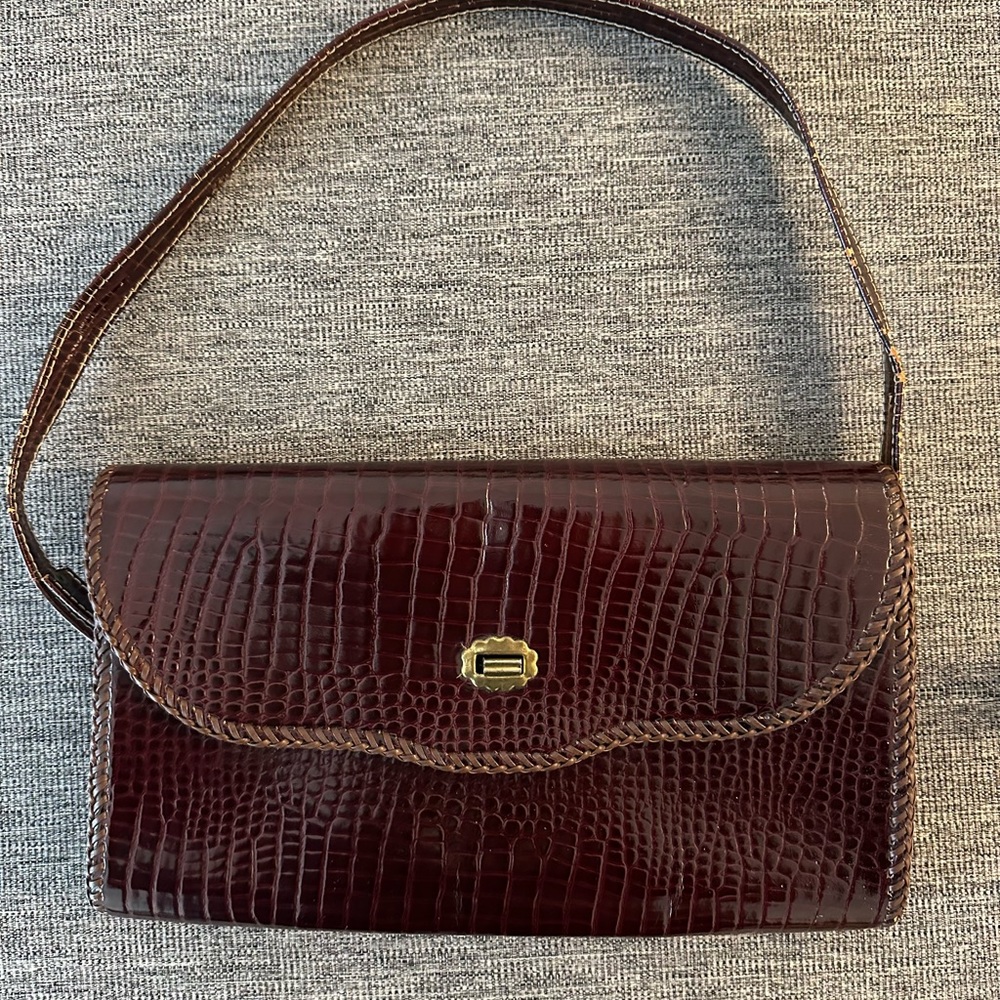Vintage Crocodile Clutch/Shoulder Bag